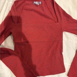 Urban Outfitters rusty Red Ribbed small nwot Top designer NWOT a steal!!!!!!!!!